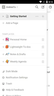Notion android App screenshot 1